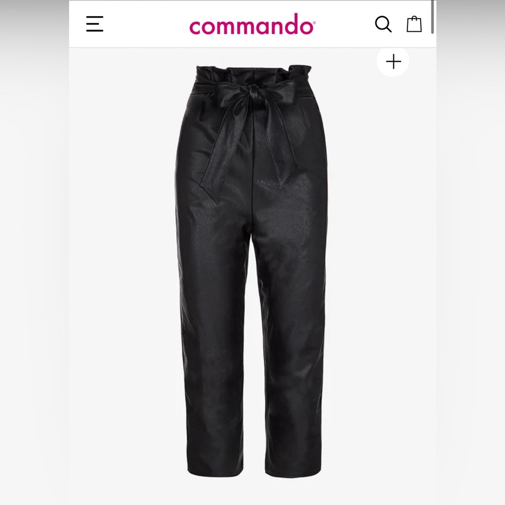 Commando Faux Leather paperbag pants